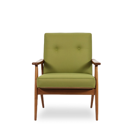 Plain leather single chair